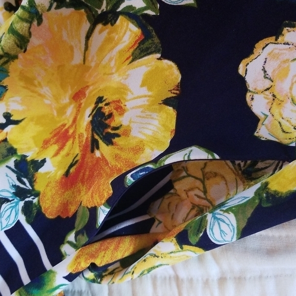 Db established 1962 | Navy Yellow Floral Fit and Flare Dress - Picture 10 of 10